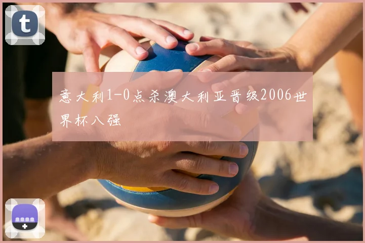 意大利1-0点杀澳大利亚晋级2006世界杯八强